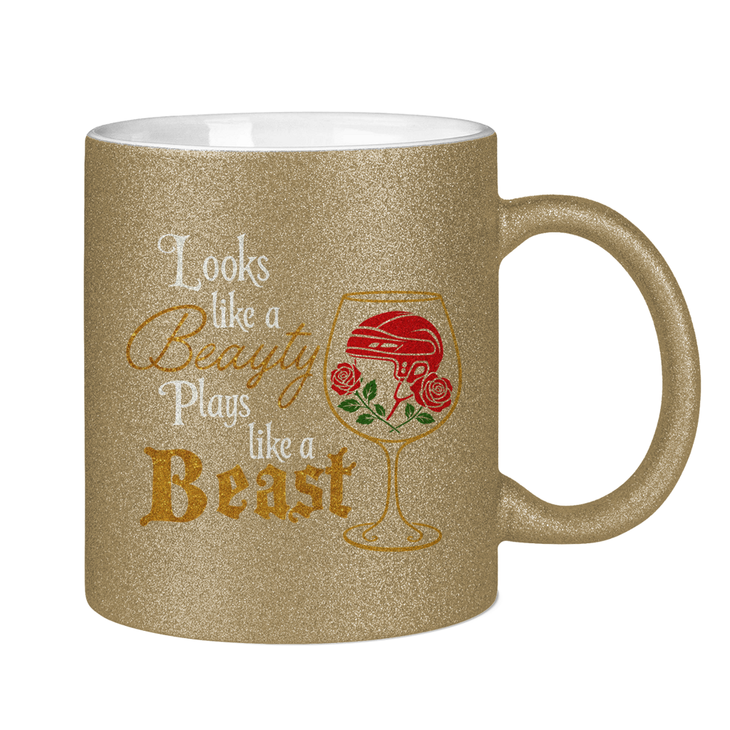 Glitzertasse BEAUTY BEAST
