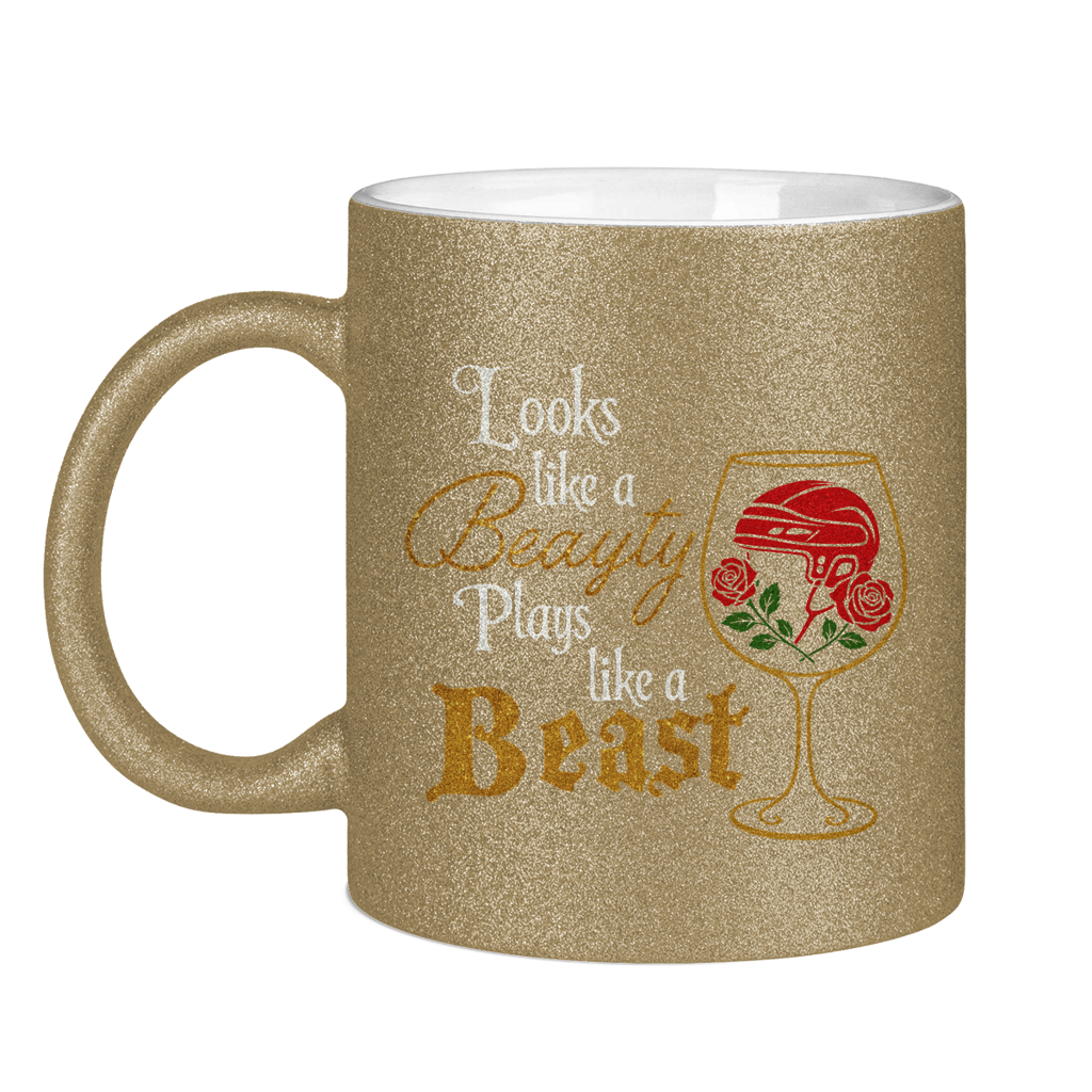 Glitzertasse BEAUTY BEAST