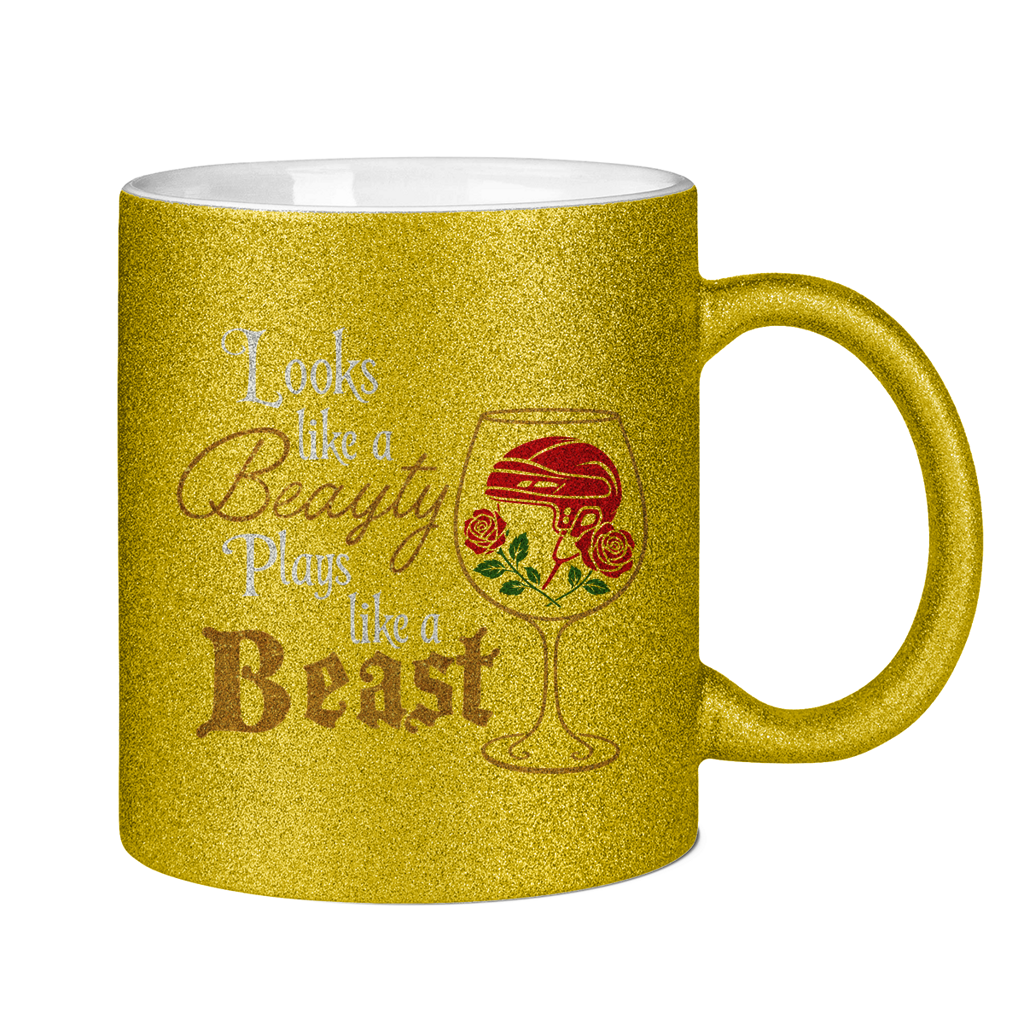 Glitzertasse BEAUTY BEAST