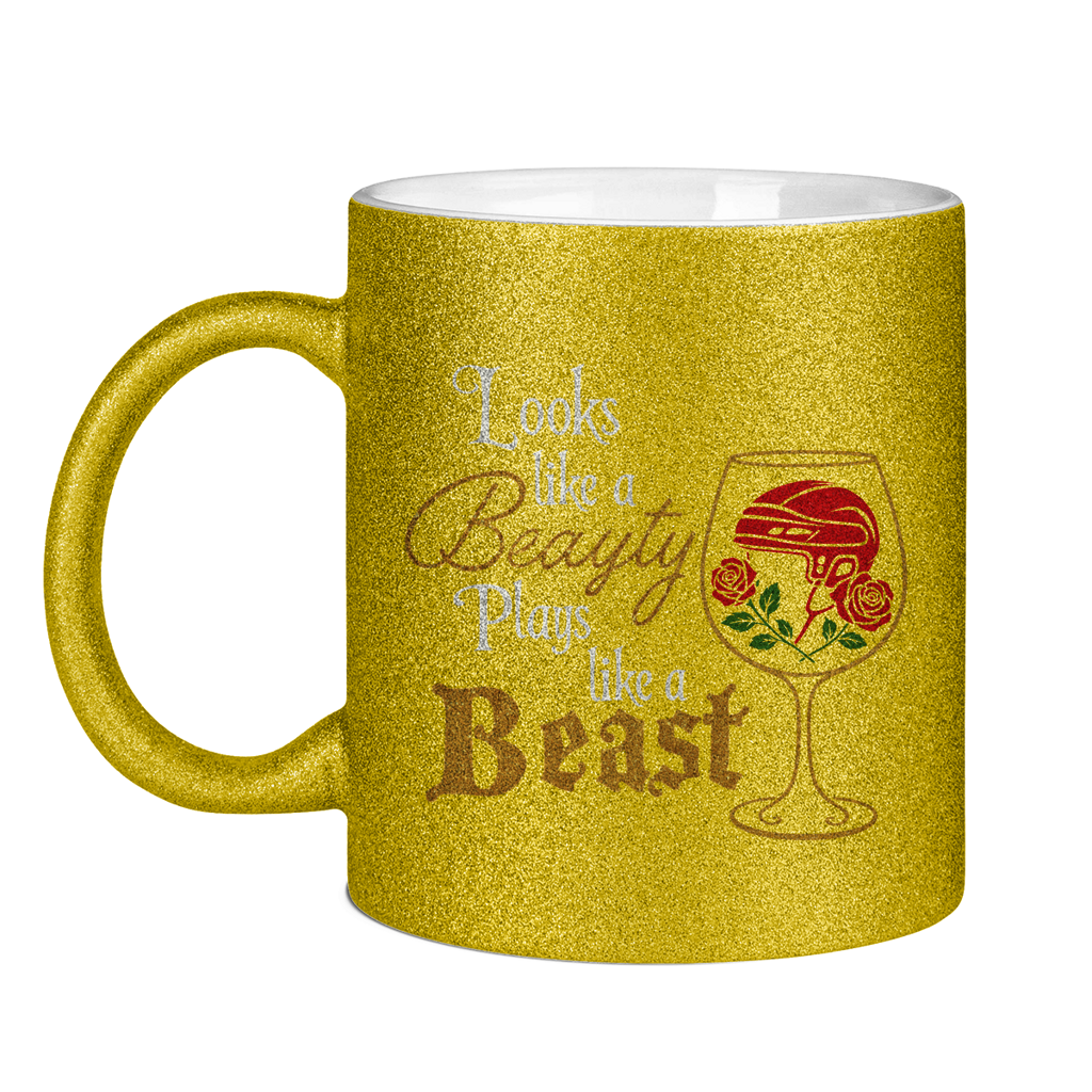 Glitzertasse BEAUTY BEAST