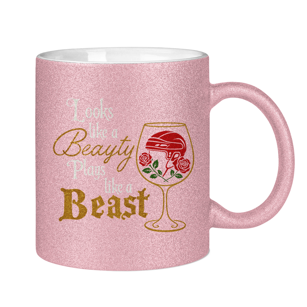 Glitzertasse BEAUTY BEAST