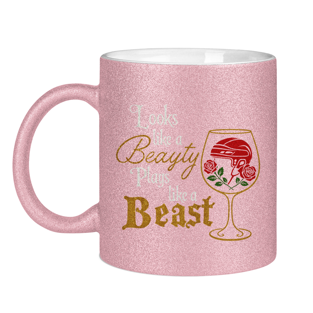 Glitzertasse BEAUTY BEAST