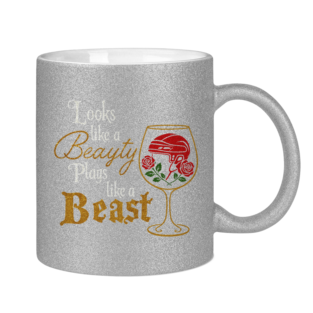 Glitzertasse BEAUTY BEAST