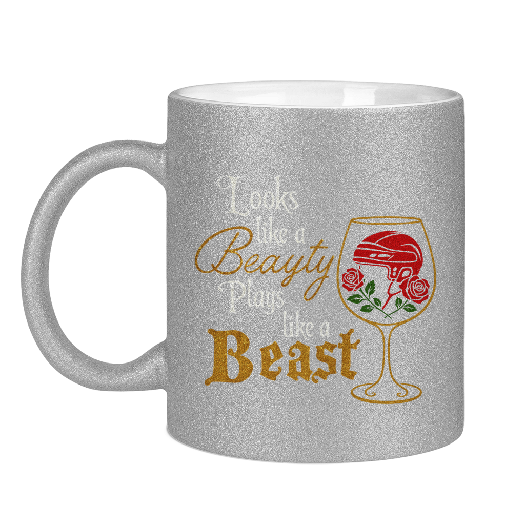 Glitzertasse BEAUTY BEAST