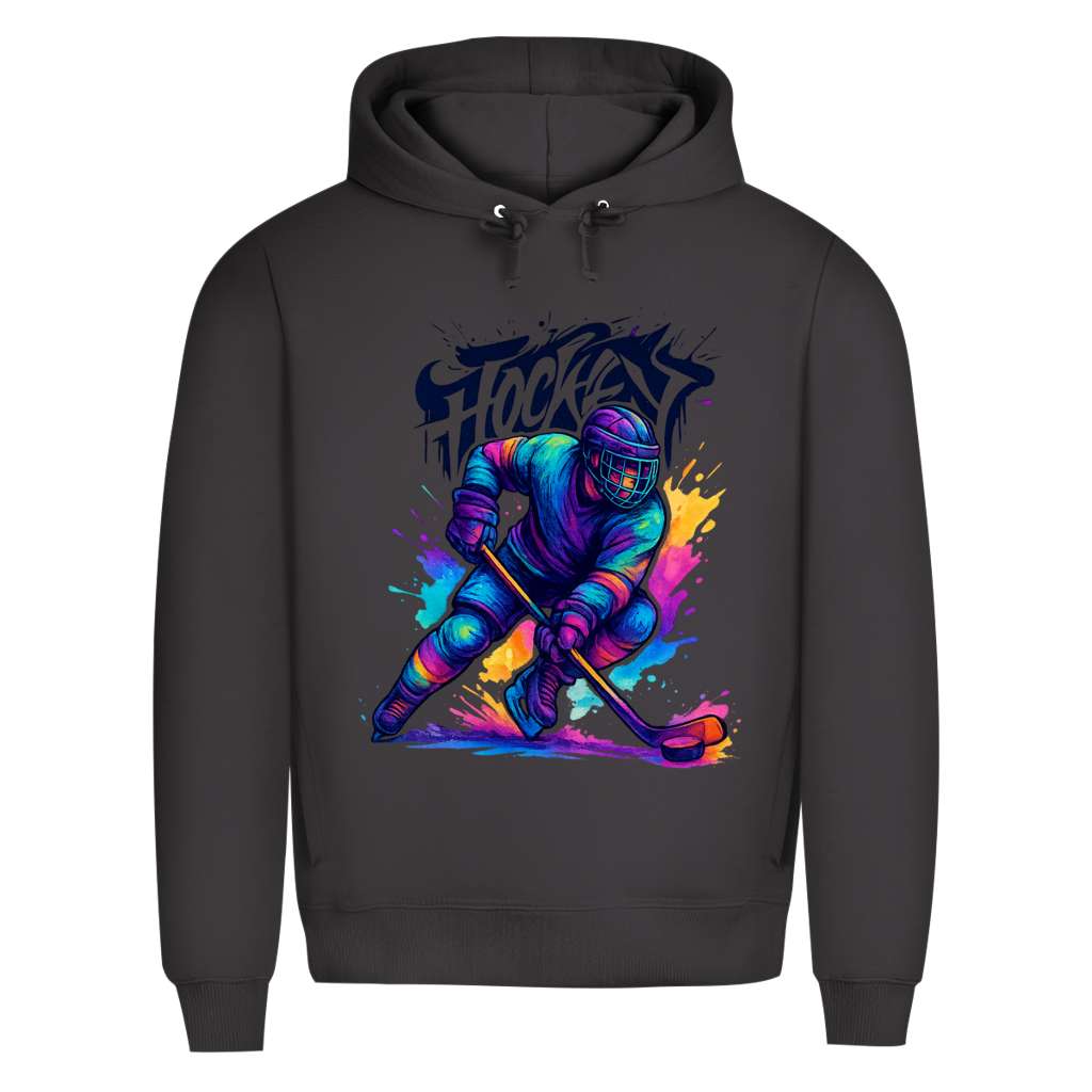 Premium Hoodie COLORFUL HOCKEYPLAYER