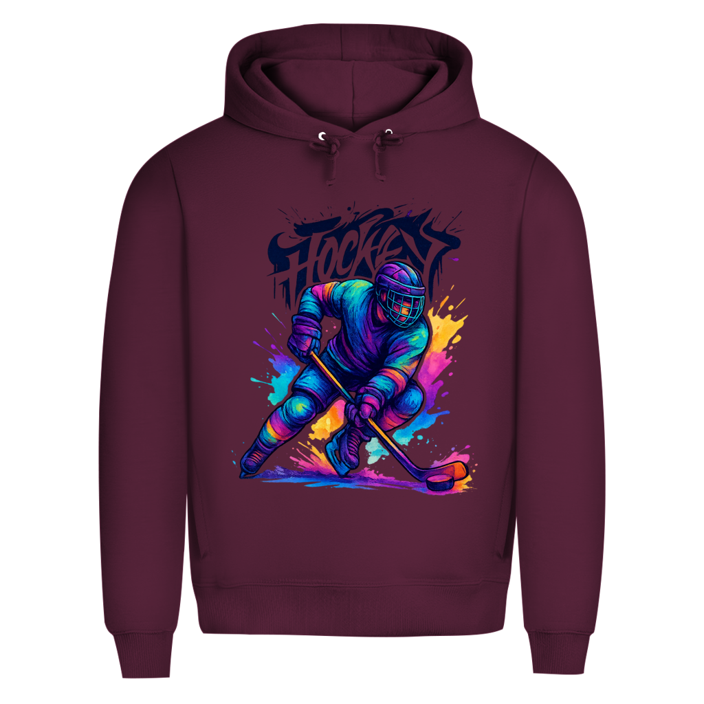 Premium Hoodie COLORFUL HOCKEYPLAYER