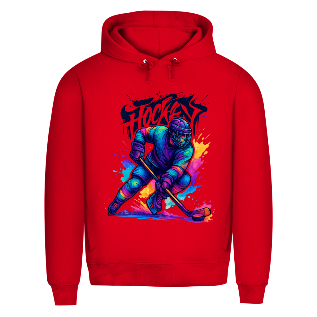 Premium Hoodie COLORFUL HOCKEYPLAYER