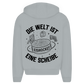 Oversize Zipper DIE WELT IST EINE SCHEIBE (front&back)