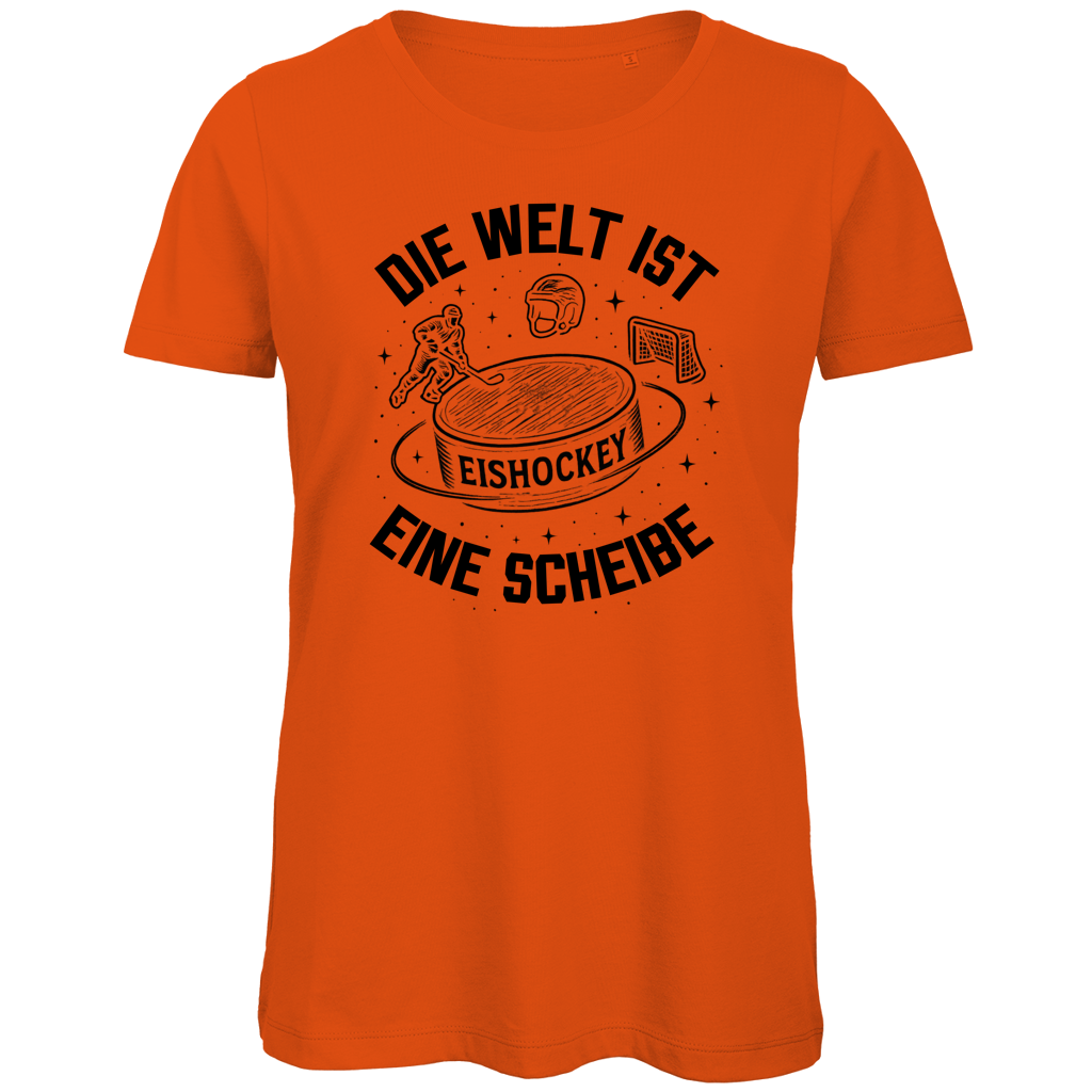 Ladies T-Shirt DIE WELT IST EINE SCHEIBE
