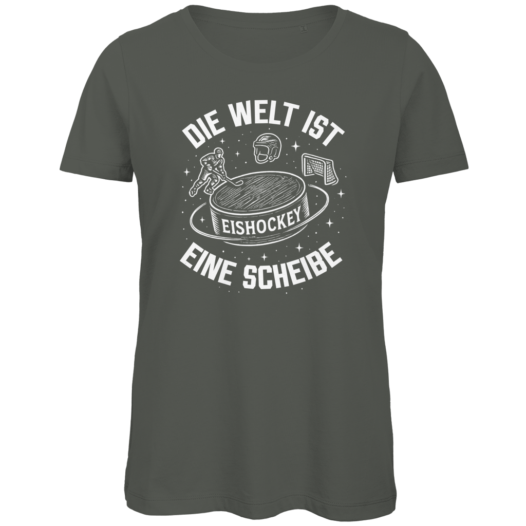 Ladies T-Shirt DIE WELT IST EINE SCHEIBE