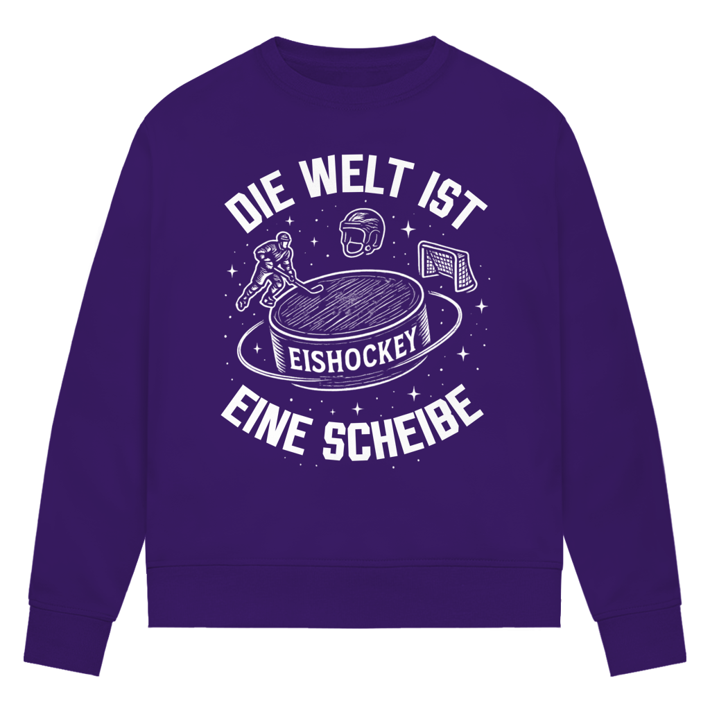 Ladies Sweatshirt DIE WELT IST EINE SCHEIBE