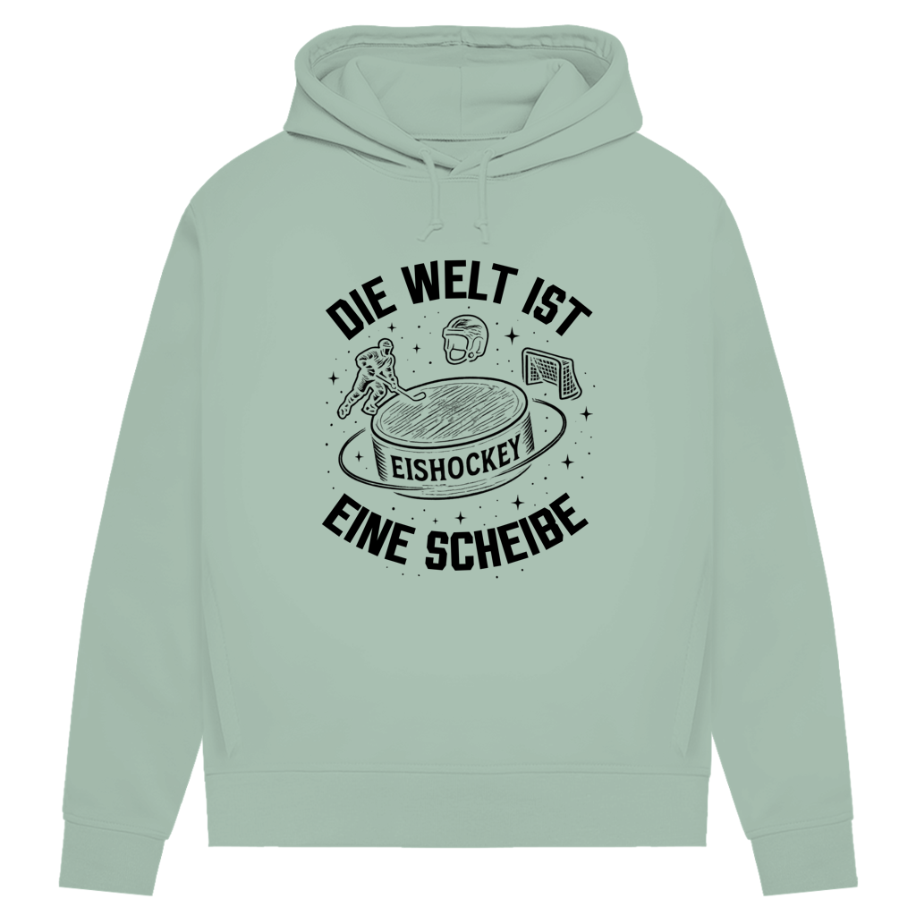 Damen Premium Hoodie DIE WELT IST EINE SCHEIBE
