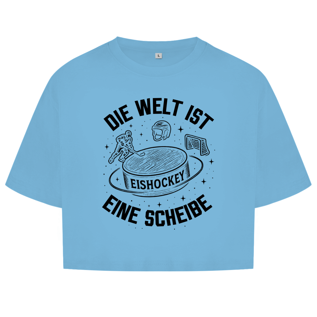 Ladies Crop Top DIE WELT IST EINE SCHEIBE