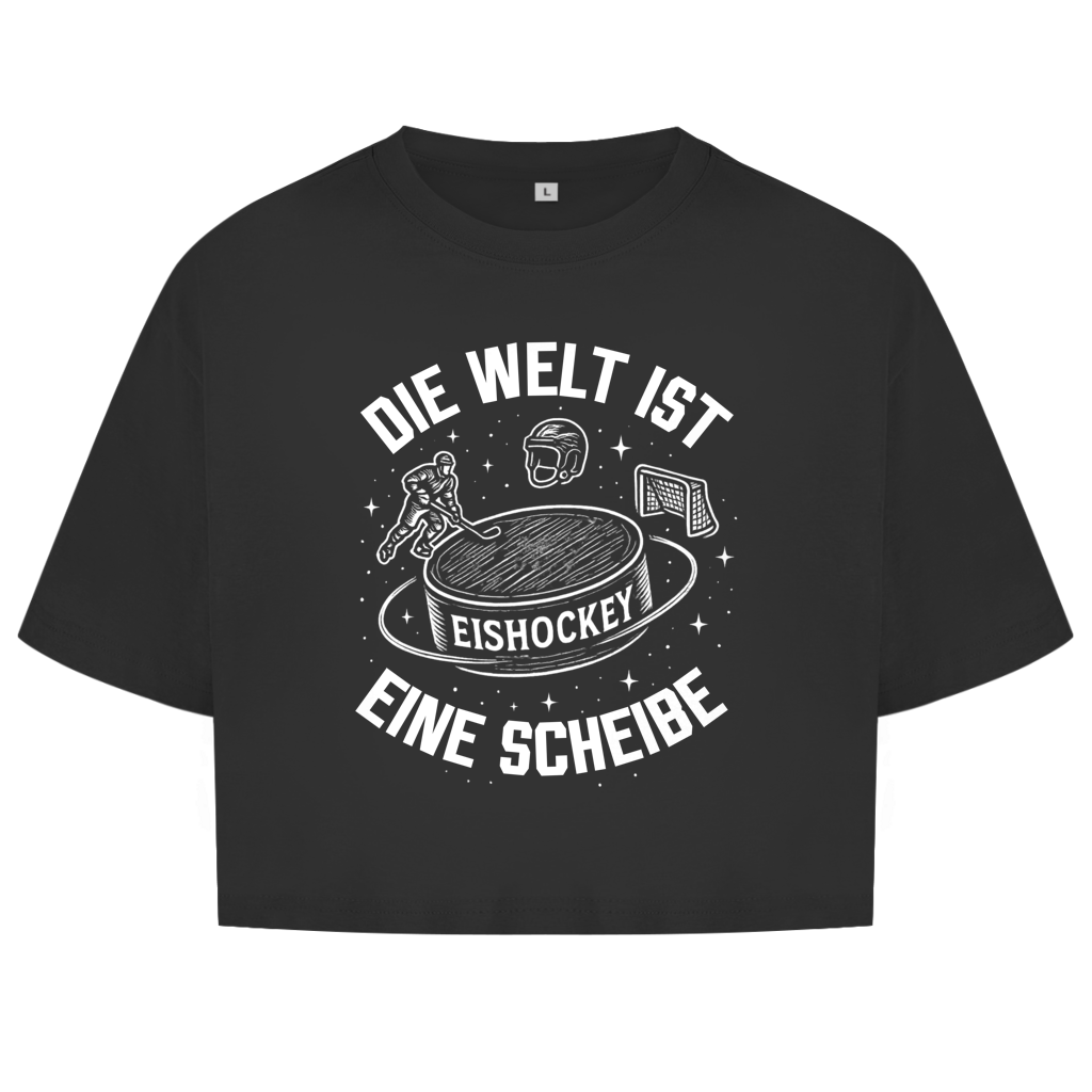 Ladies Crop Top DIE WELT IST EINE SCHEIBE