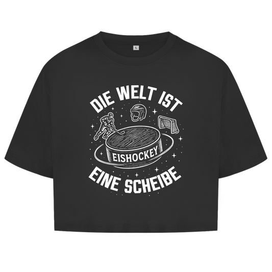Ladies Crop Top DIE WELT IST EINE SCHEIBE