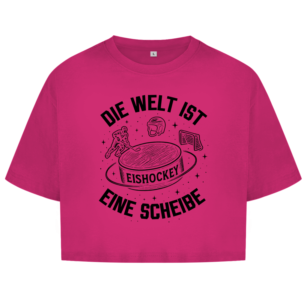 Ladies Crop Top DIE WELT IST EINE SCHEIBE
