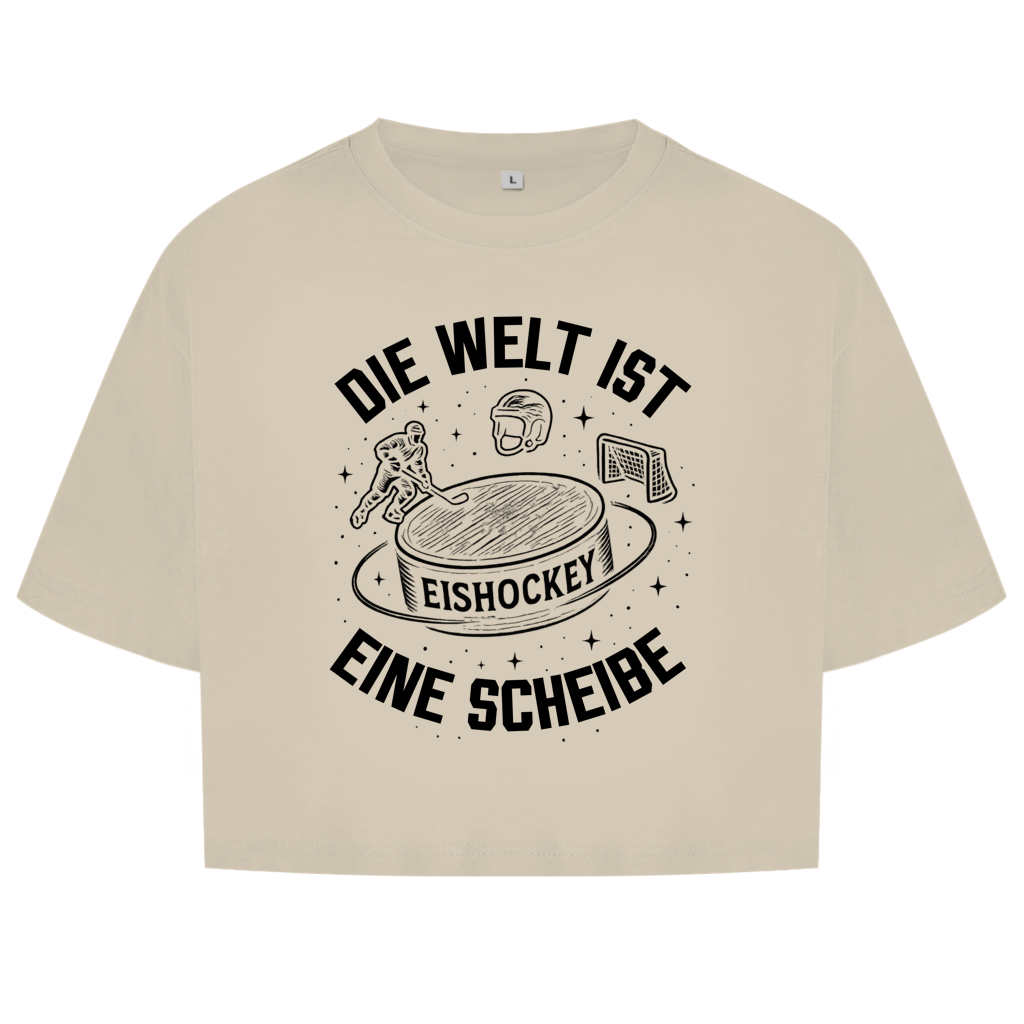 Ladies Crop Top DIE WELT IST EINE SCHEIBE
