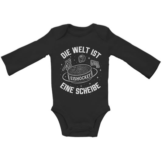 Babybody Langarm DIE WELT IST EINE SCHEIBE