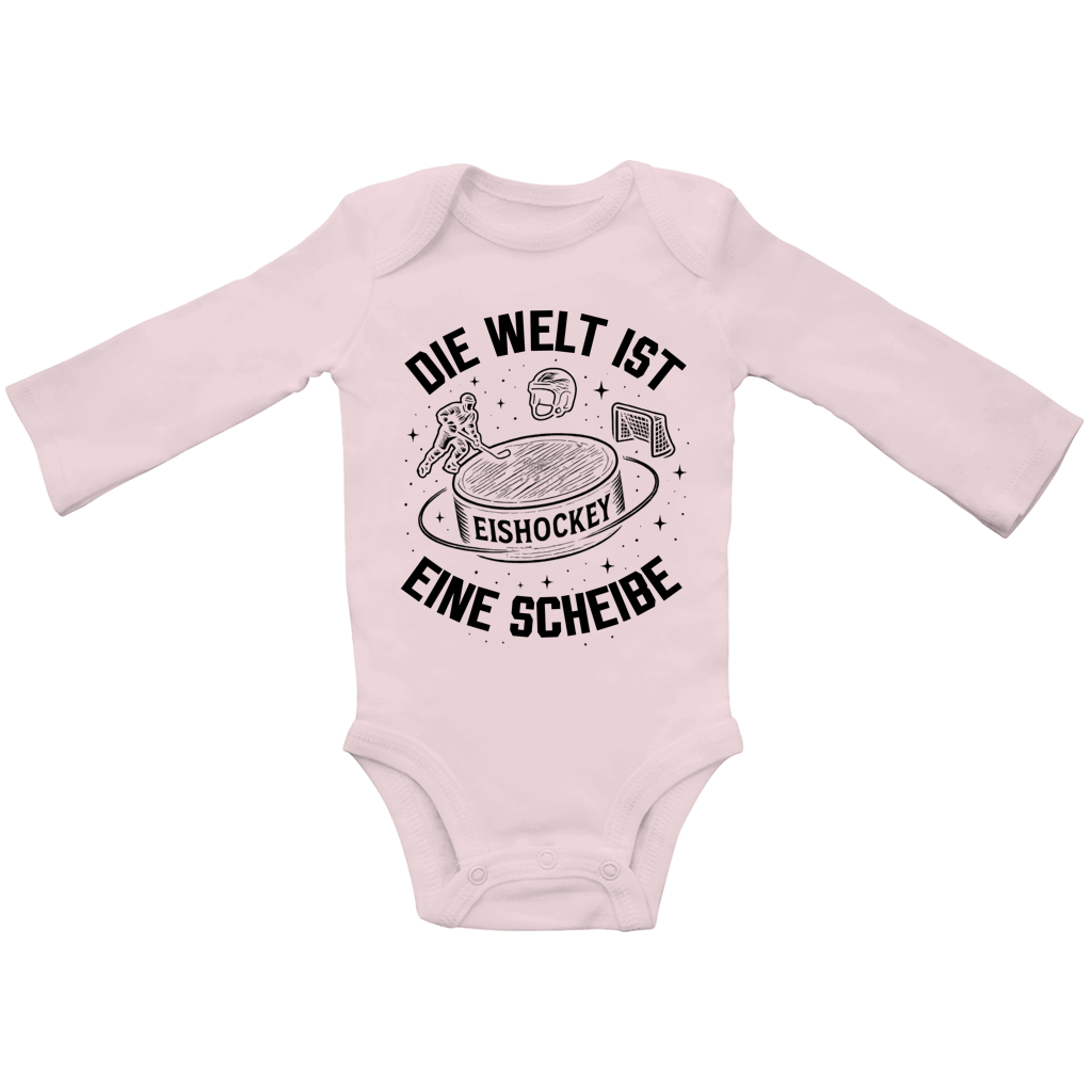 Babybody Langarm DIE WELT IST EINE SCHEIBE