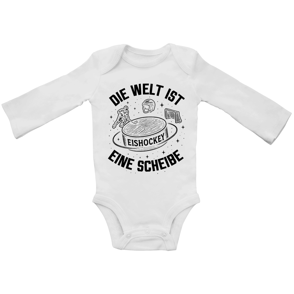 Babybody Langarm DIE WELT IST EINE SCHEIBE