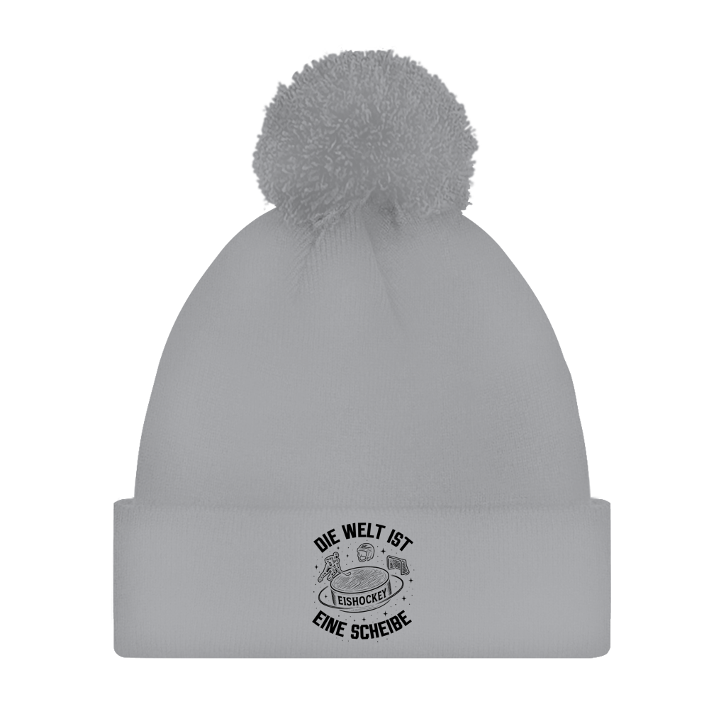 Bommelmütze DIE WELT IST EINE SCHEIBE
