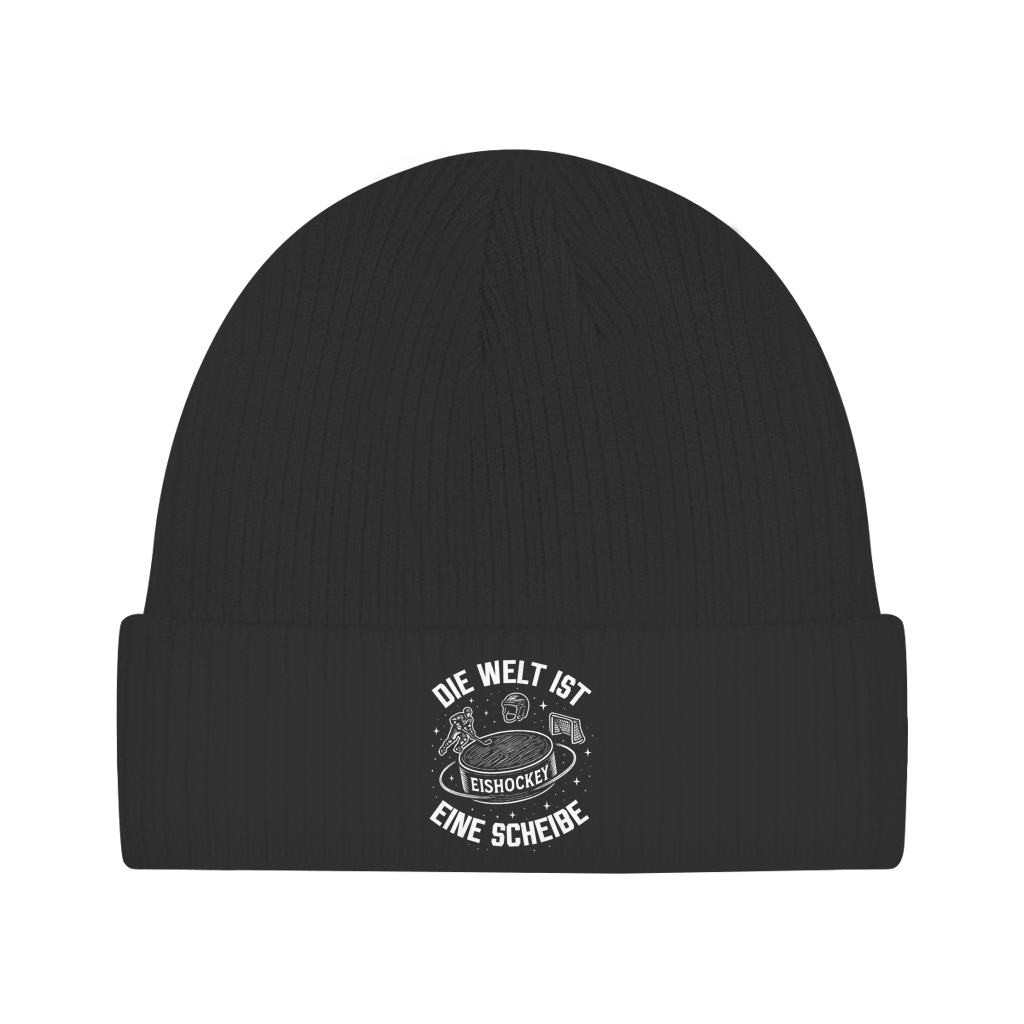 Beanie DIE WELT IST EINE SCHEIBE