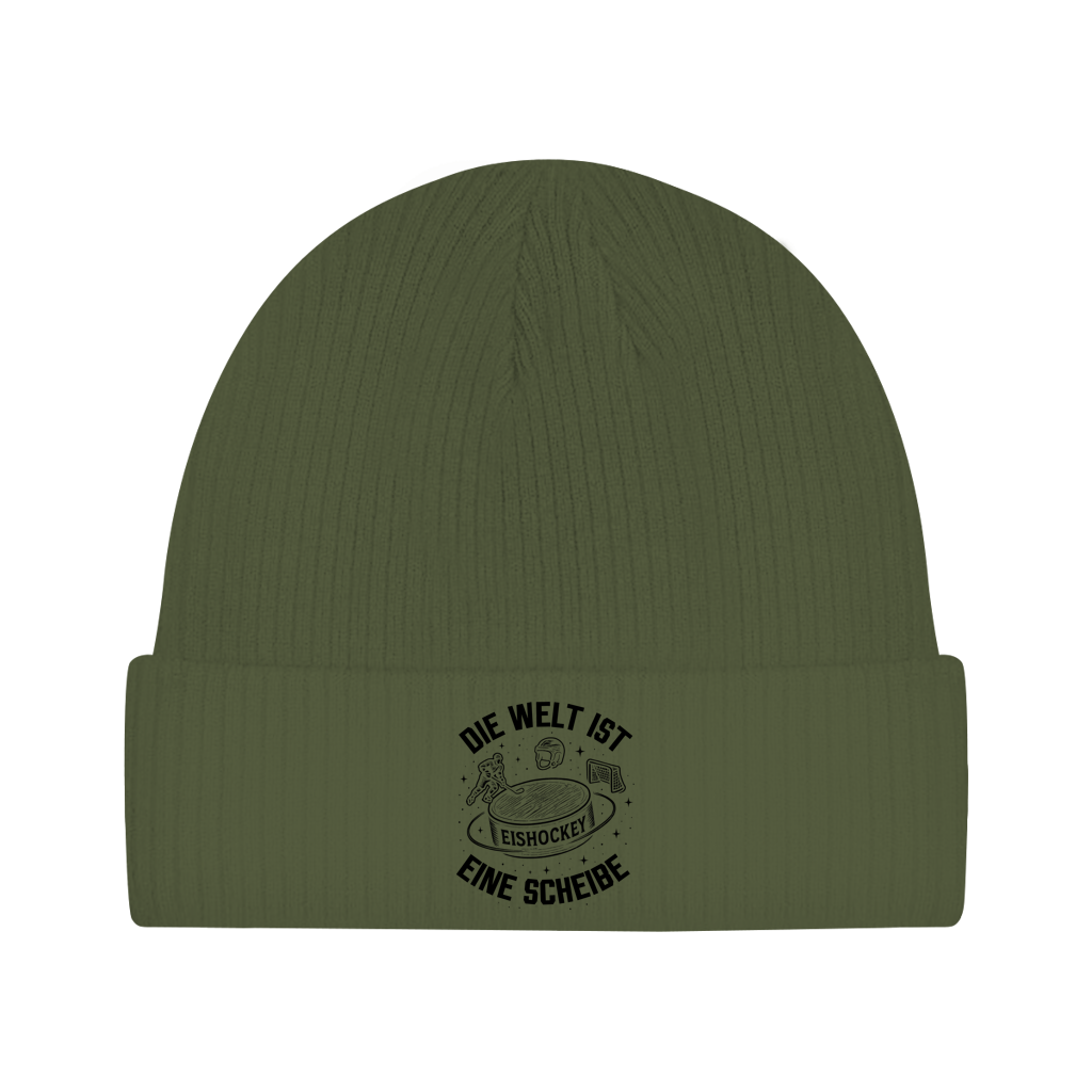 Beanie DIE WELT IST EINE SCHEIBE