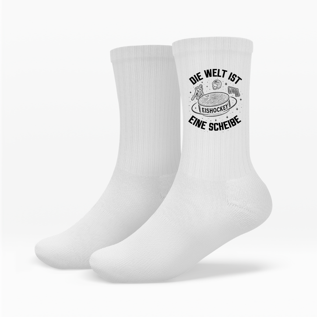 Socken DIE WELT IST EINE SCHEIBE