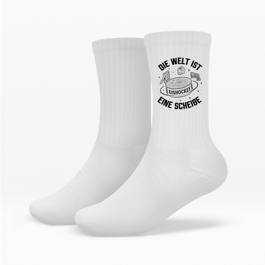 Socken DIE WELT IST EINE SCHEIBE