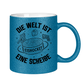 Glitzertasse DIE WELT IST EINE SCHEIBE
