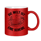 Glitzertasse DIE WELT IST EINE SCHEIBE