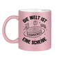 Glitzertasse DIE WELT IST EINE SCHEIBE
