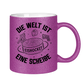 Glitzertasse DIE WELT IST EINE SCHEIBE