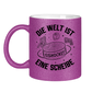 Glitzertasse DIE WELT IST EINE SCHEIBE