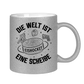 Glitzertasse DIE WELT IST EINE SCHEIBE