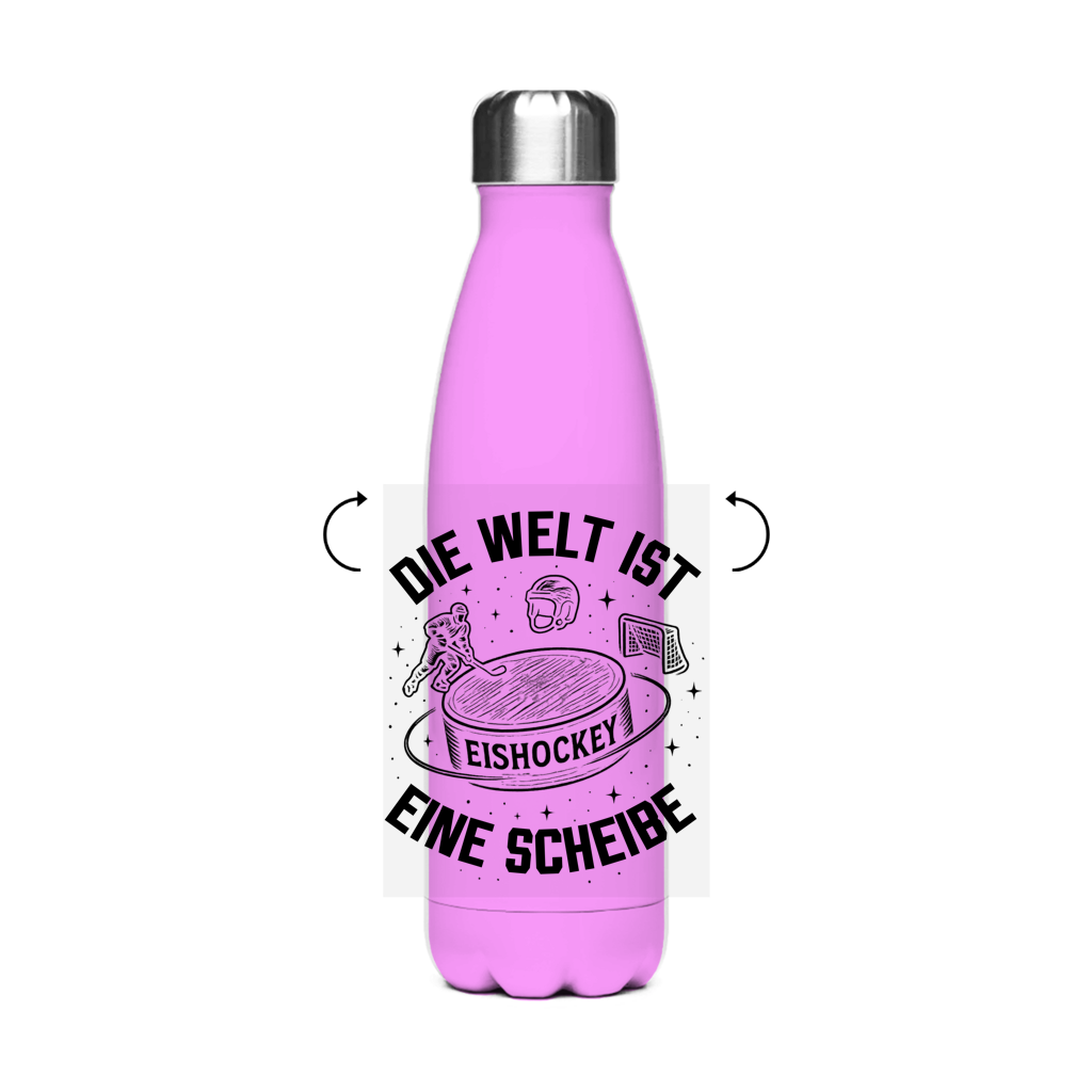 Edelstahl-Thermoflasche DIE WELT IST EINE SCHEIBE