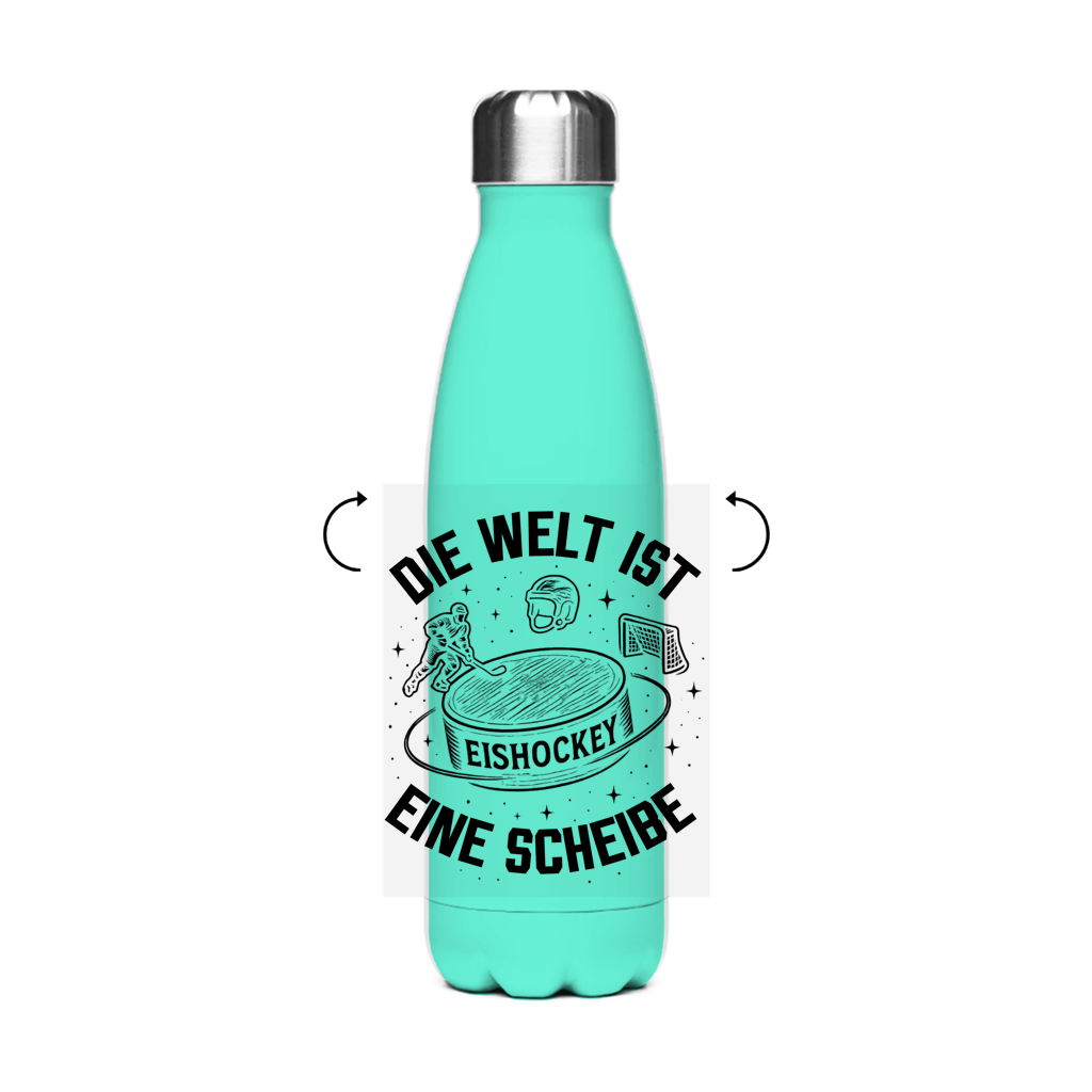 Edelstahl-Thermoflasche DIE WELT IST EINE SCHEIBE