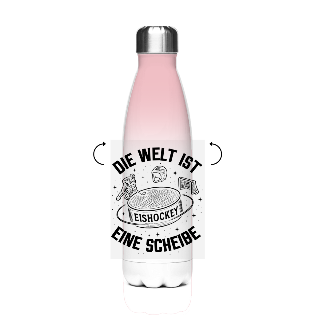 Edelstahl-Thermoflasche DIE WELT IST EINE SCHEIBE