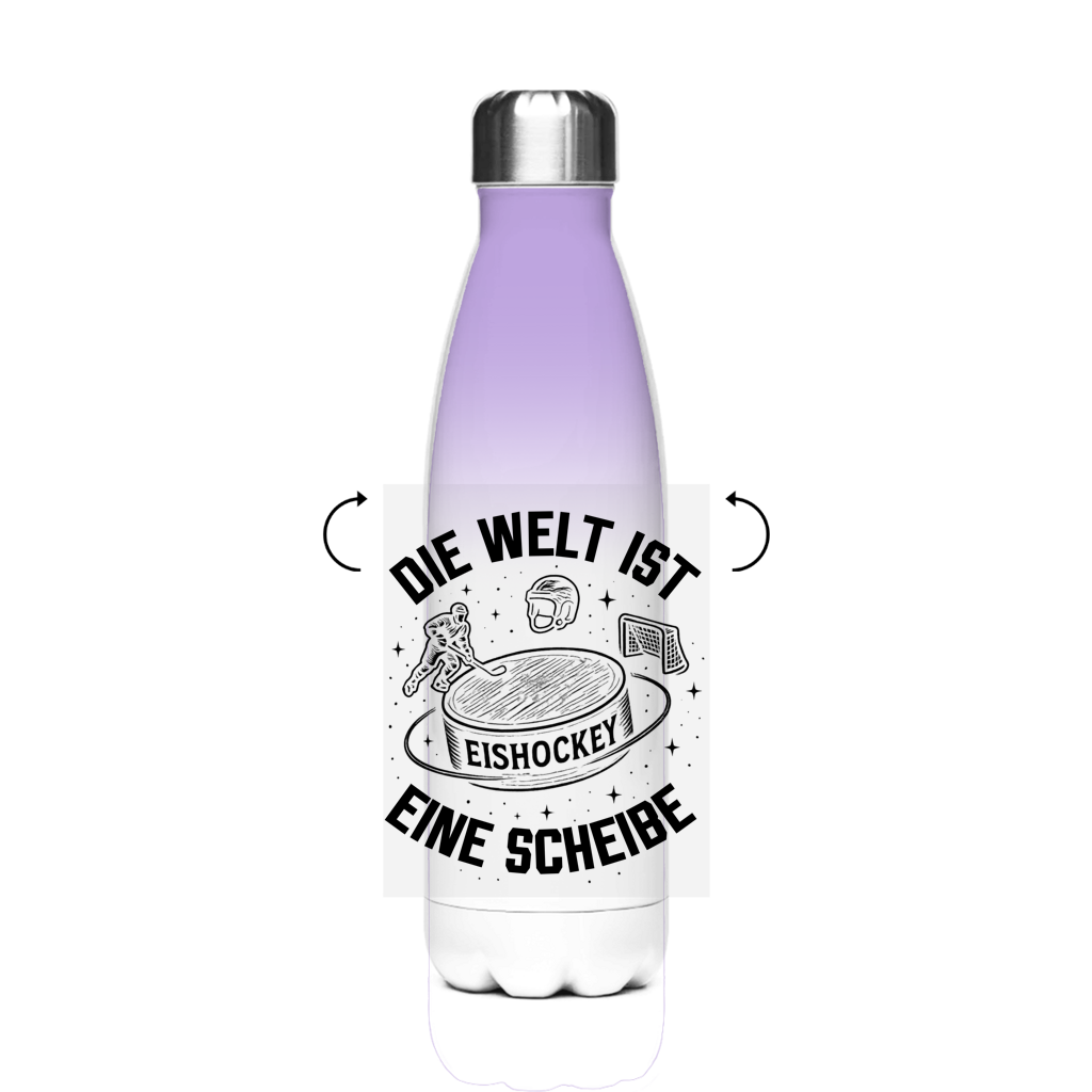 Edelstahl-Thermoflasche DIE WELT IST EINE SCHEIBE