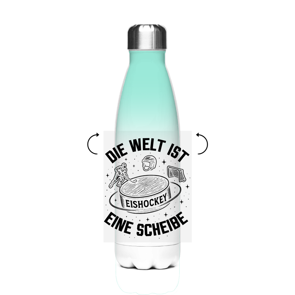 Edelstahl-Thermoflasche DIE WELT IST EINE SCHEIBE