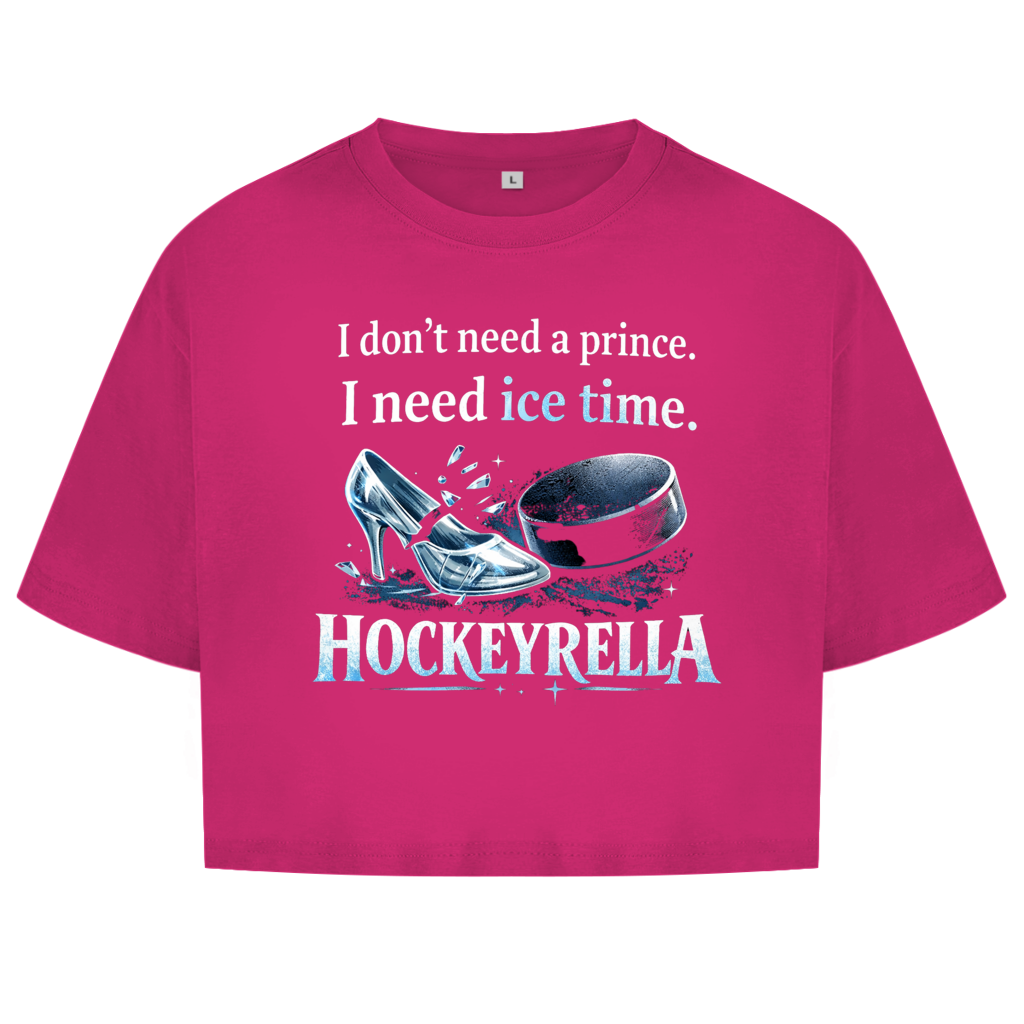 Ladies Crop Top NO PRINCE HOCKEYRELLA