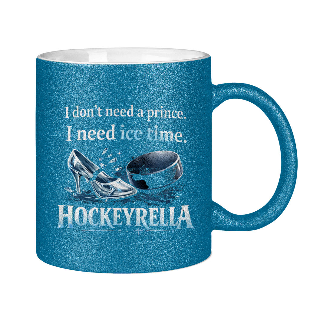 Glitzertasse NO PRINCE HOCKEYRELLA