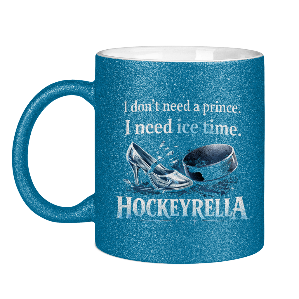 Glitzertasse NO PRINCE HOCKEYRELLA