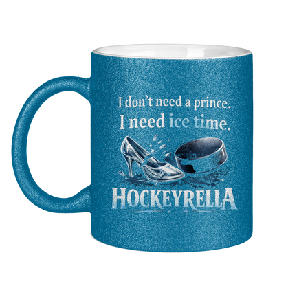 Glitzertasse NO PRINCE HOCKEYRELLA