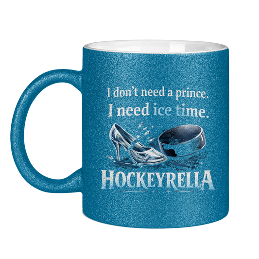 Glitzertasse NO PRINCE HOCKEYRELLA