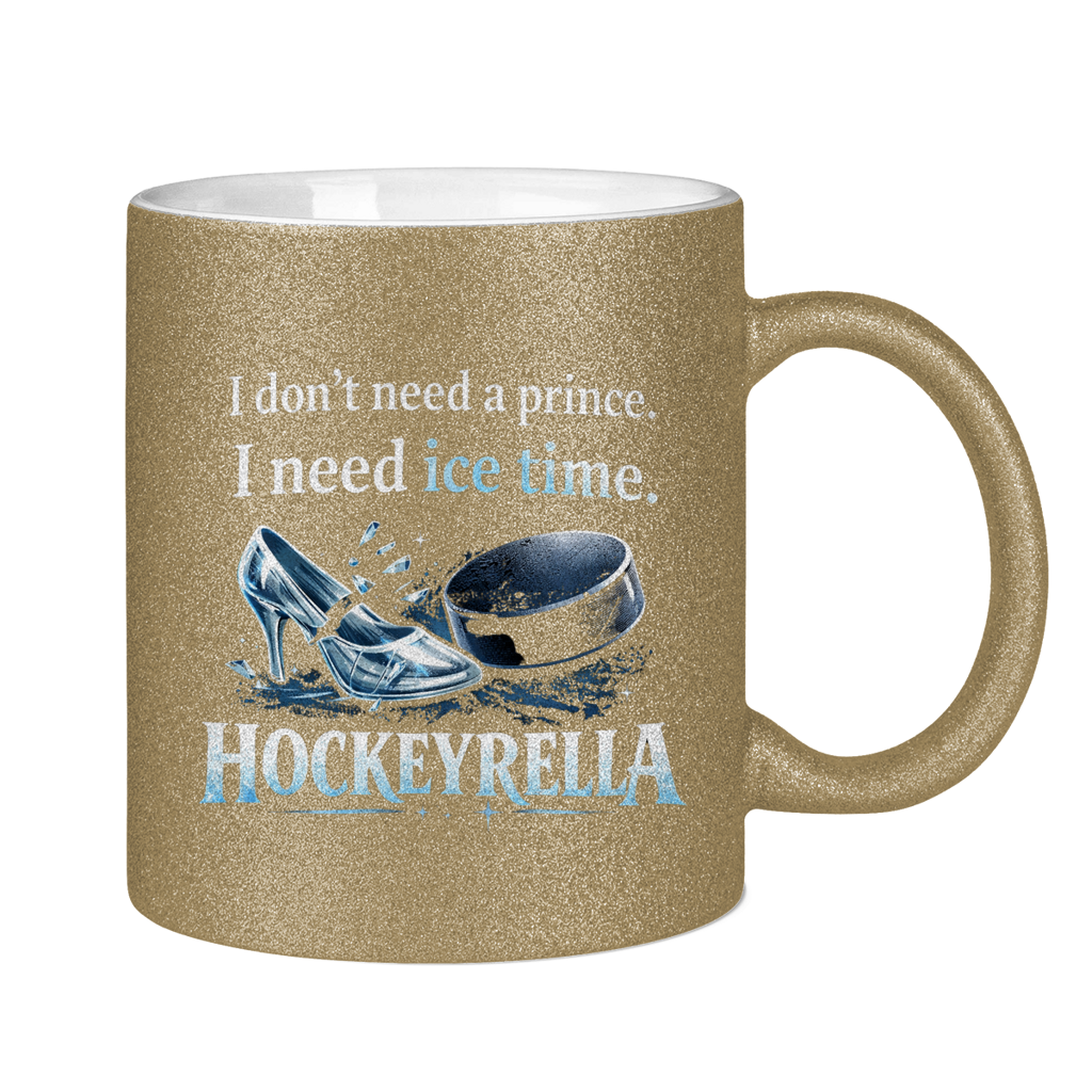 Glitzertasse NO PRINCE HOCKEYRELLA