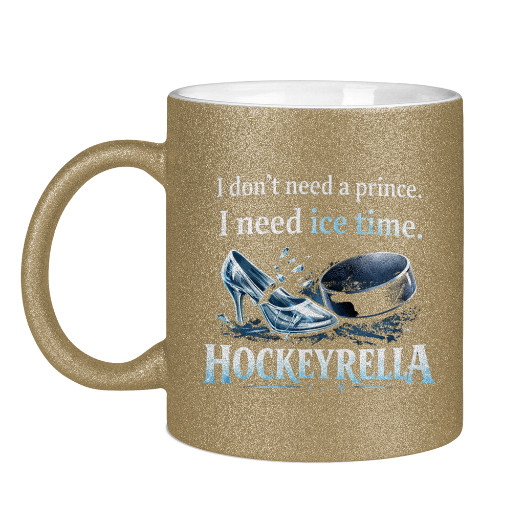 Glitzertasse NO PRINCE HOCKEYRELLA