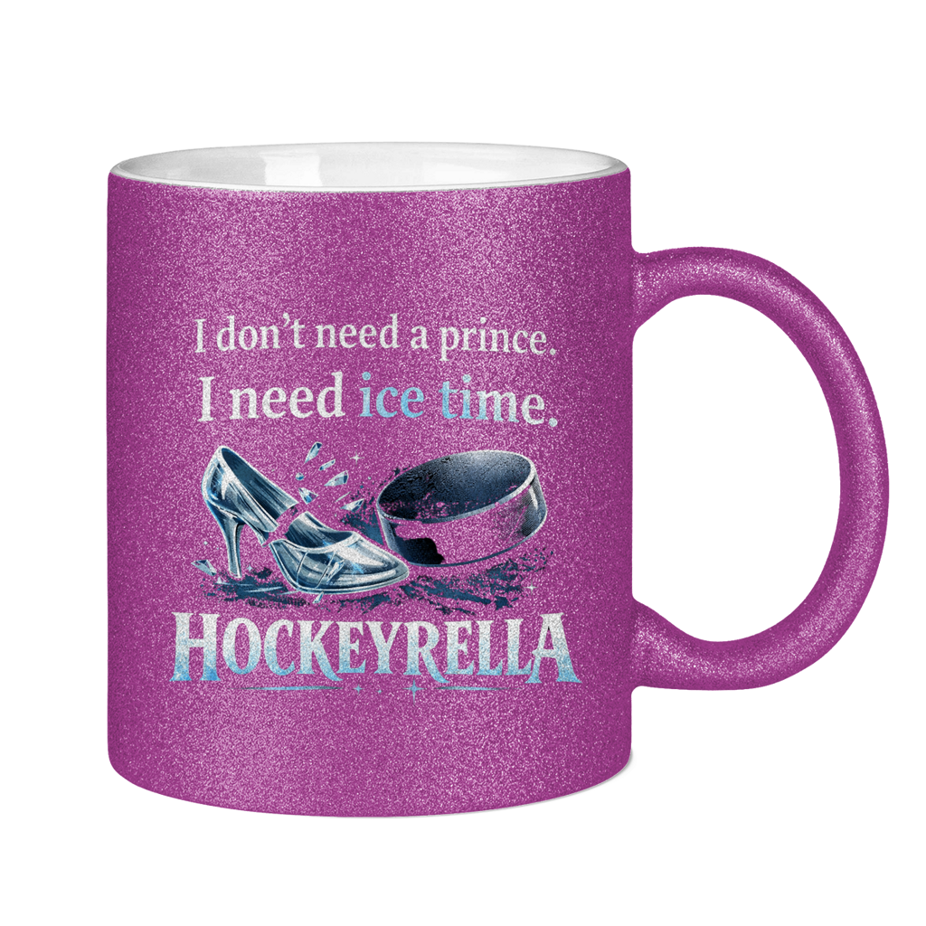 Glitzertasse NO PRINCE HOCKEYRELLA