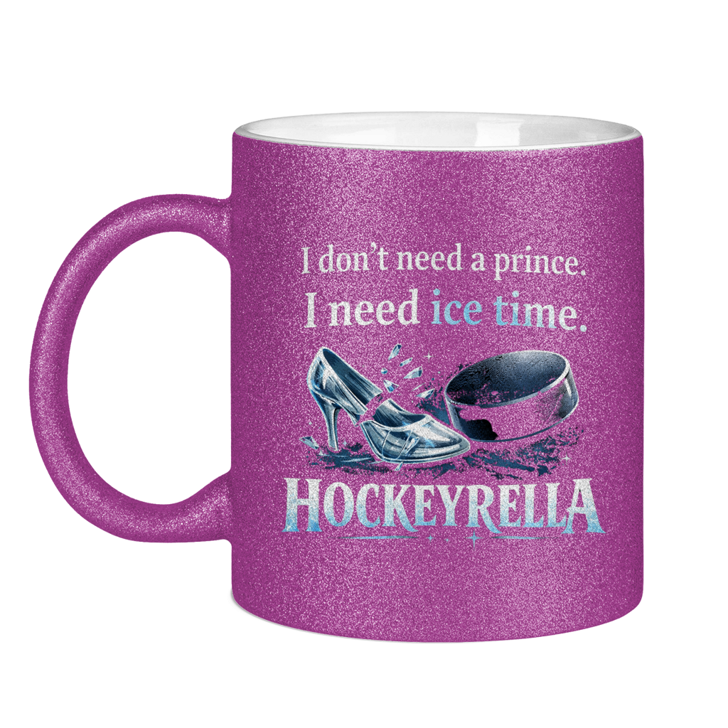 Glitzertasse NO PRINCE HOCKEYRELLA
