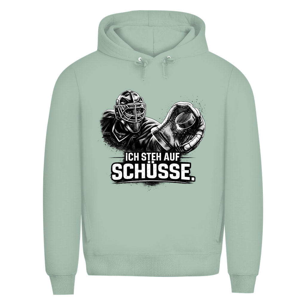 Premium Hoodie GOALIE - STEH AUF SCHÜSSE